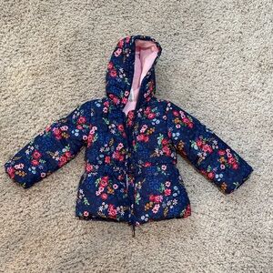 Floral Kids Jacket with Hood